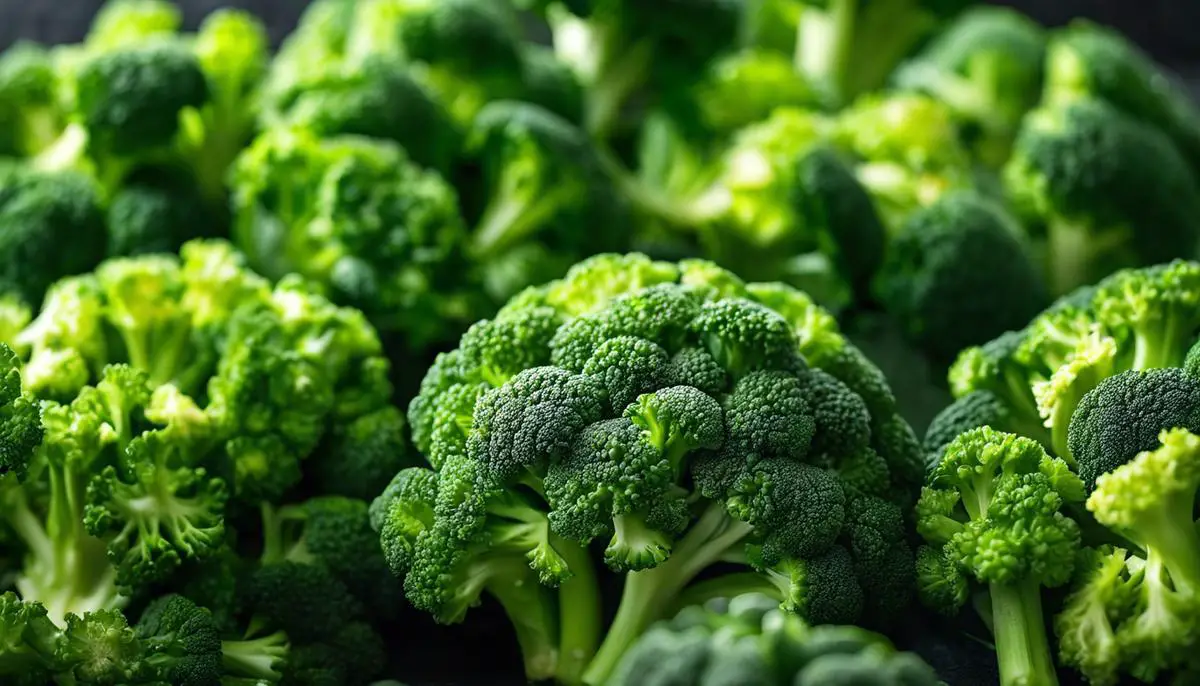 Image of perfectly steamed broccoli with a vibrant green color and tender florets