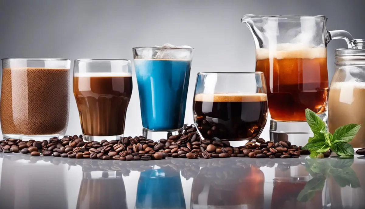 Image describing the various caffeinated beverages and their regulatory conditions