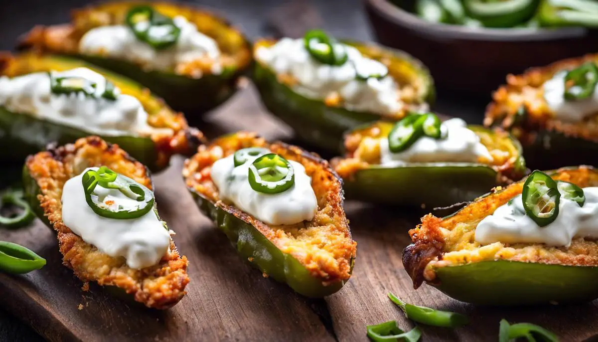 Image of delicious jalapeno poppers ready to be served