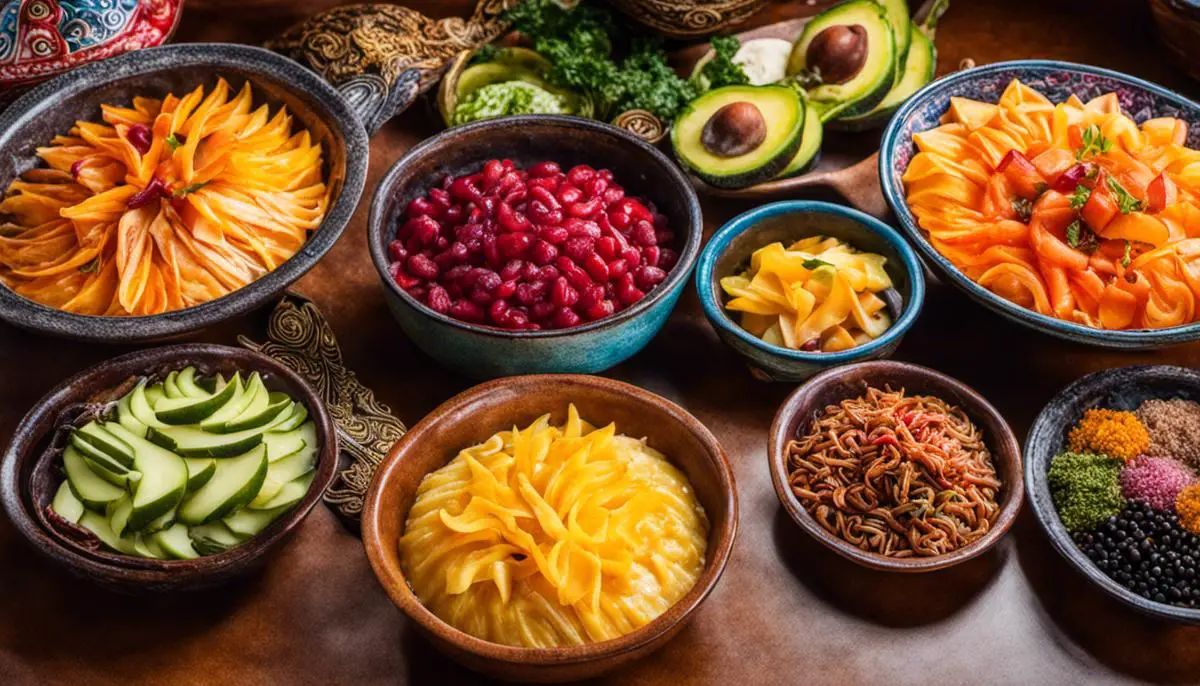 A bowl of colorful Mazamorra showcasing the variety of flavors and ingredients used.