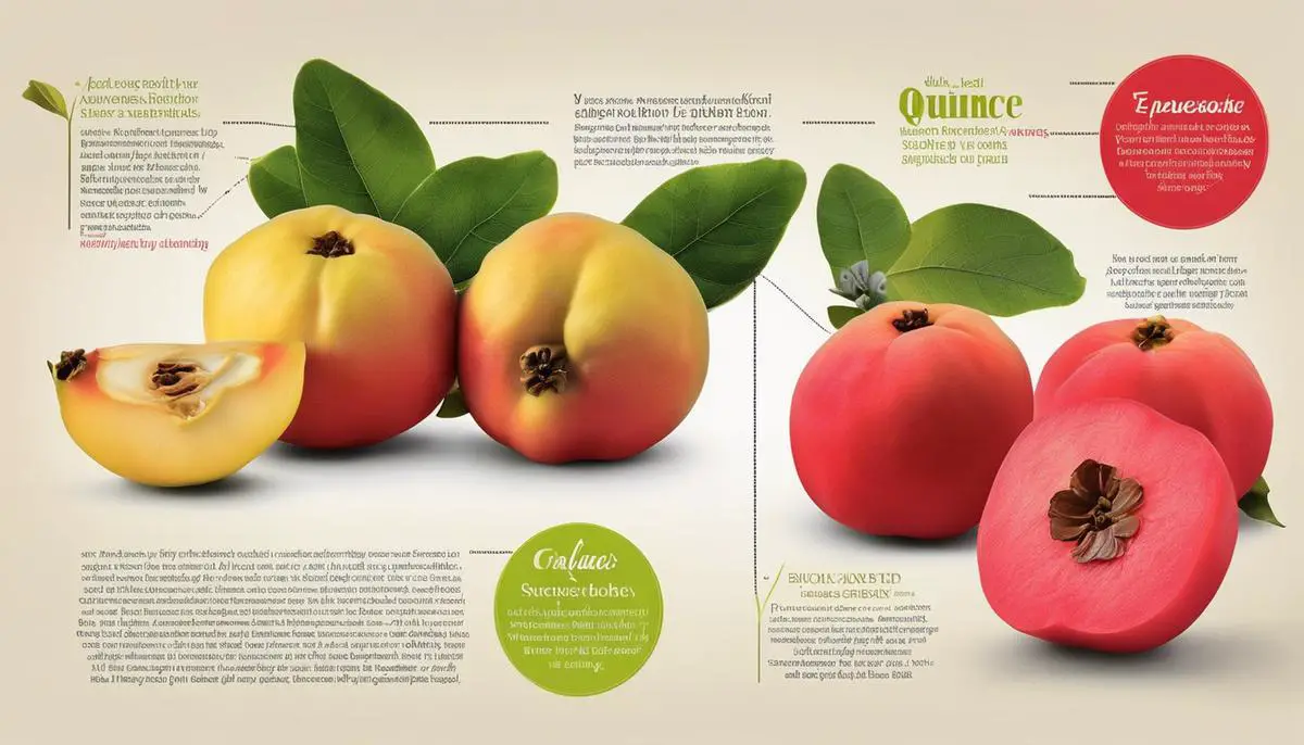 Image illustrating the health benefits of quince