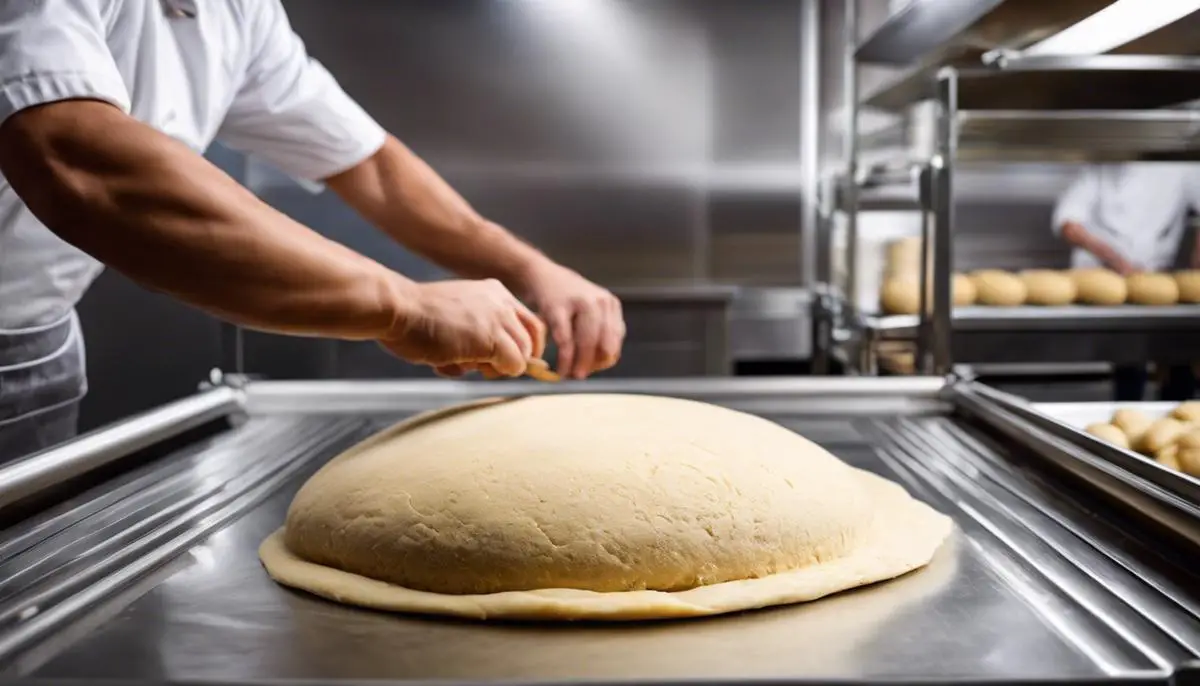 A photo of chilled dough ready to be rolled out