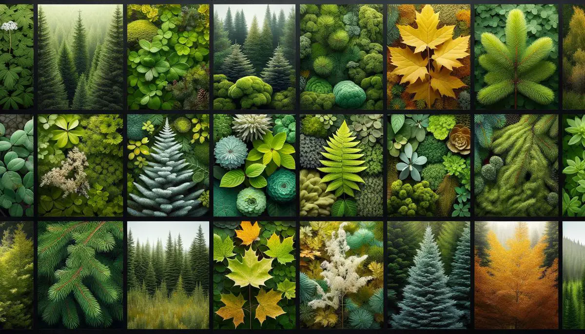 Various types of seasonal greens in Canada, showcasing the vibrant colors and textures available during different times of the year